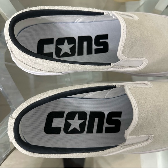 Converse One Star CC Suede Slip On Sneakers Men's SZ 13 White Luxury Skater NWOT - Picture 2 of 10